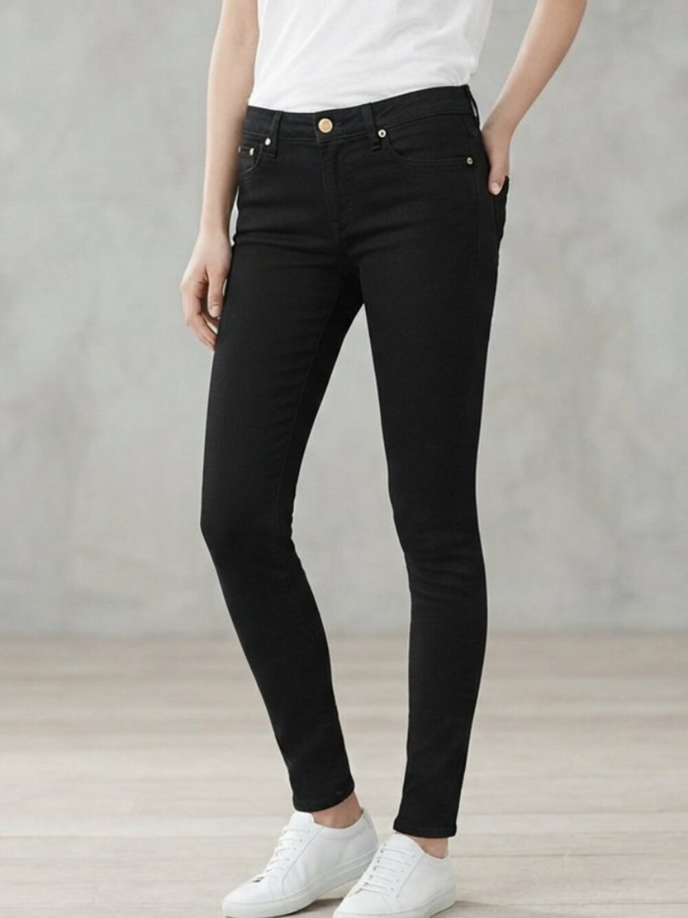 Zara Z1975 black denim stretch Skinny Jeans 2